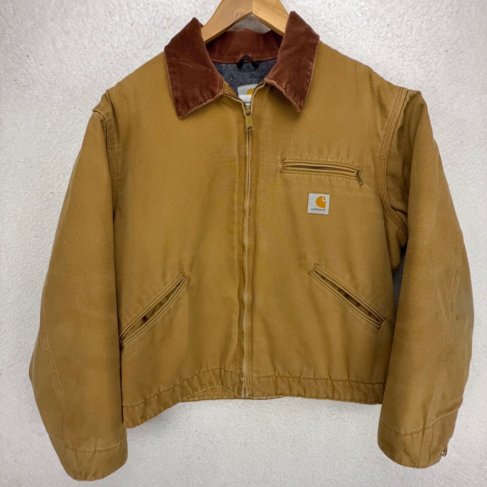 Carhartt Detroit Jacket Blanket Lined Mens Large 42 J01 BRN‎ Brown - Picture 2 of 16